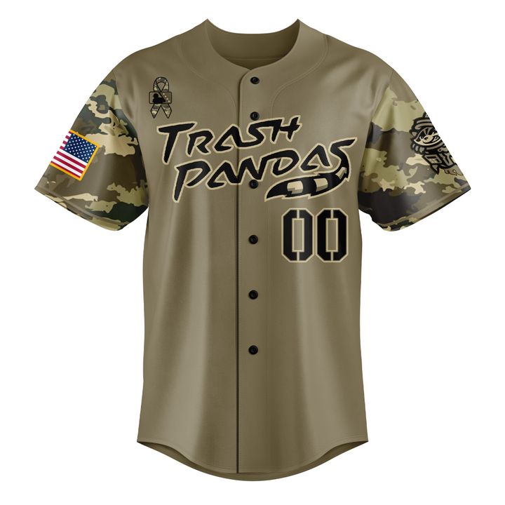 Rocket City Trash Pandas Military Appreciation Night 2025 Baseball Jersey Rocket City Trash Pandas Military Appreciation Night 2025 Baseball Jersey