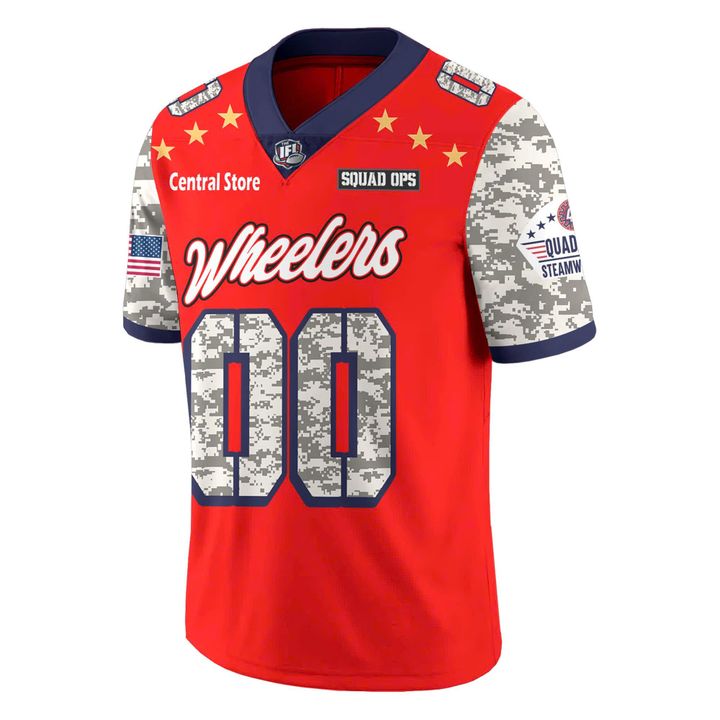 Quad City Steamwheelers Military Appreciation Special 2025 Football Jersey Quad City Steamwheelers Military Appreciation Special 2025 Football Jersey