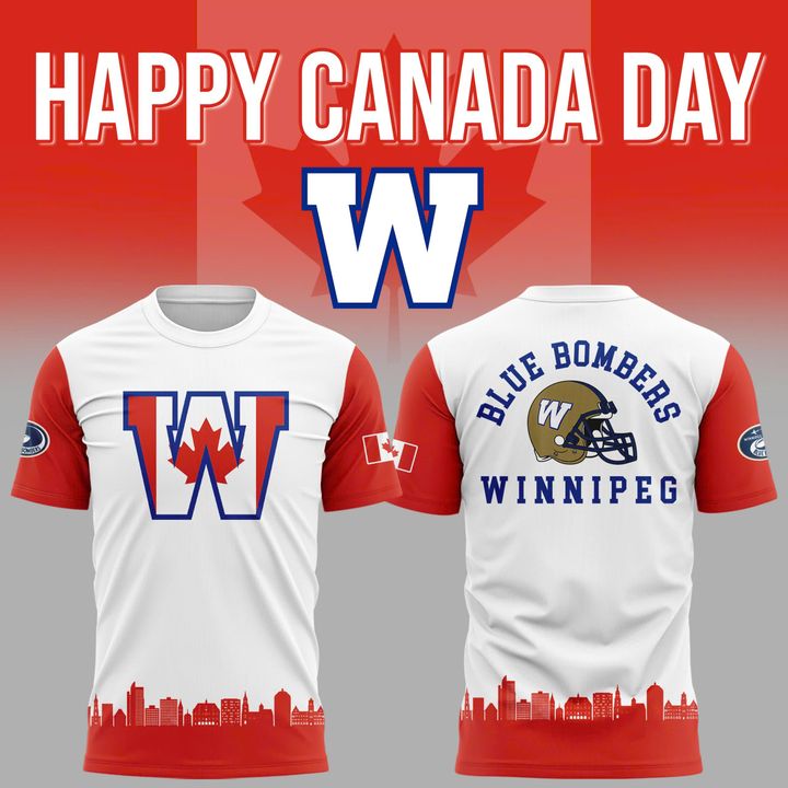 Winnipeg Blue Bombers 2025 Canada Day Special Tee Winnipeg Blue Bombers 2025 Canada Day Special Tee
