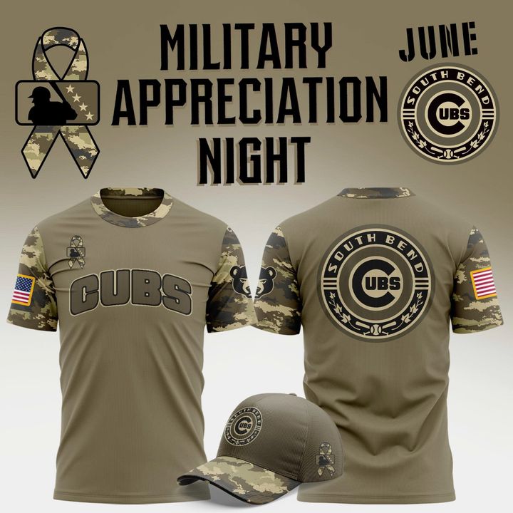 Limited Edition South Bend Cubs Military Appreciation Night 2025 T-shirt Limited Edition South Bend Cubs Military Appreciation Night 2025 T-shirt