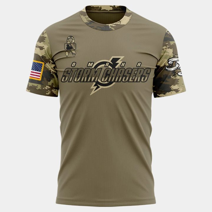 Limited Edition Omaha Storm Chasers Military Appreciation Night 2025 T-shirt Limited Edition Omaha Storm Chasers Military Appreciation Night 2025 T-shirt