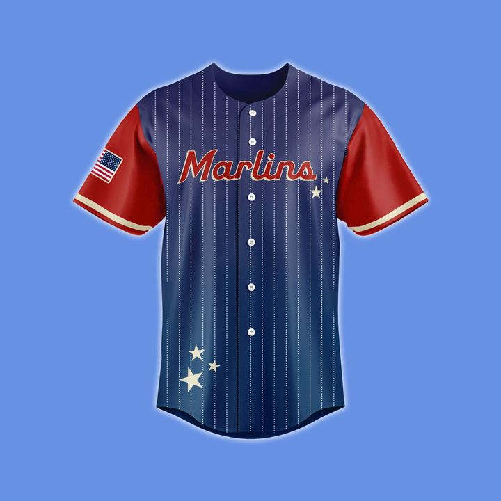 Limited Editions Miami Marlins Celebrate Team USA Night Jersey 2025 Limited Editions Miami Marlins Celebrate Team USA Night Jersey 2025