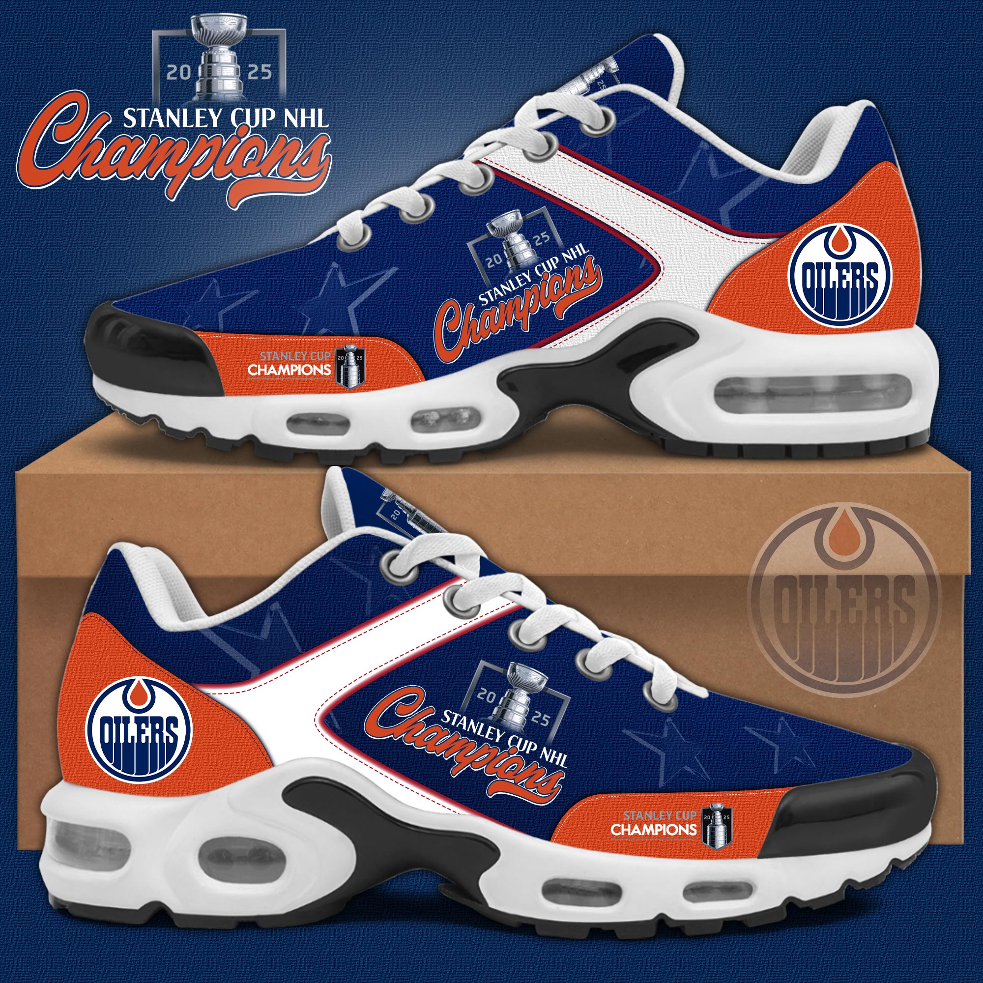 Edmonton Oilers Stanley Cup Champions 2025 Special Air Max Shoes Edmonton Oilers Stanley Cup Champions 2025 Special Air Max Shoes