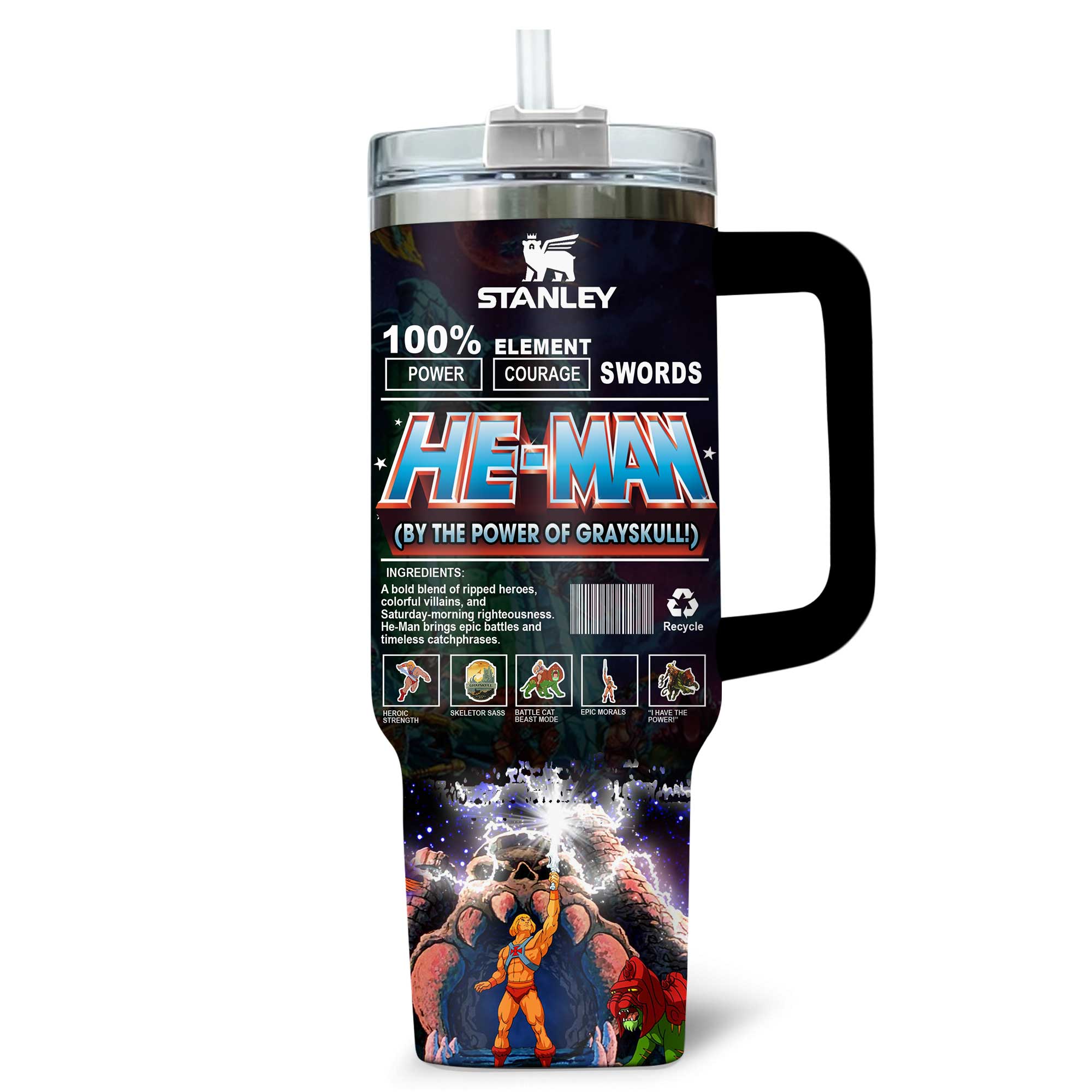 He-Man "Masters of the Universe" Tumbler 40oz with Handle He-Man "Masters of the Universe" Tumbler 40oz with Handle