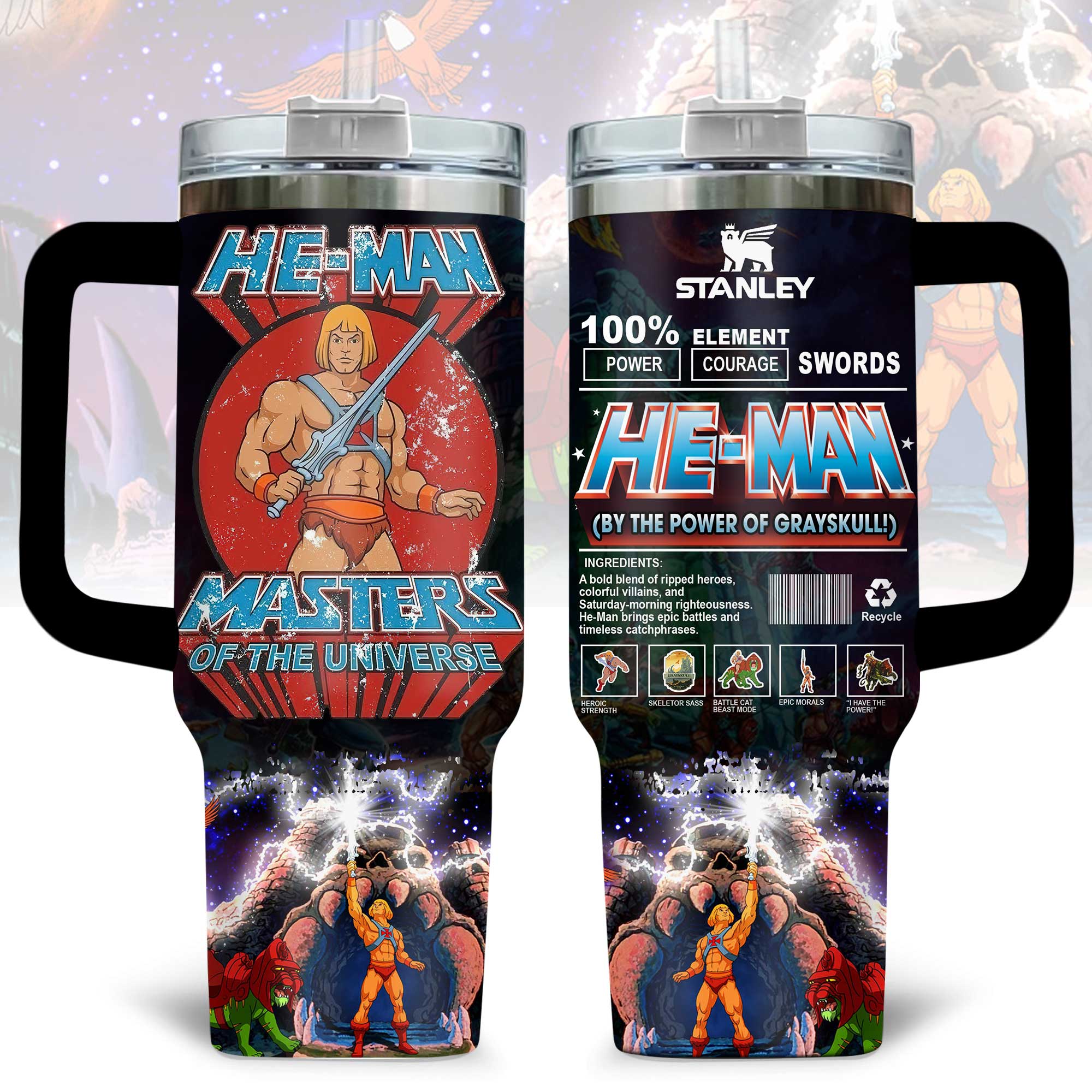 He-Man "Masters of the Universe" Tumbler 40oz with Handle He-Man "Masters of the Universe" Tumbler 40oz with Handle