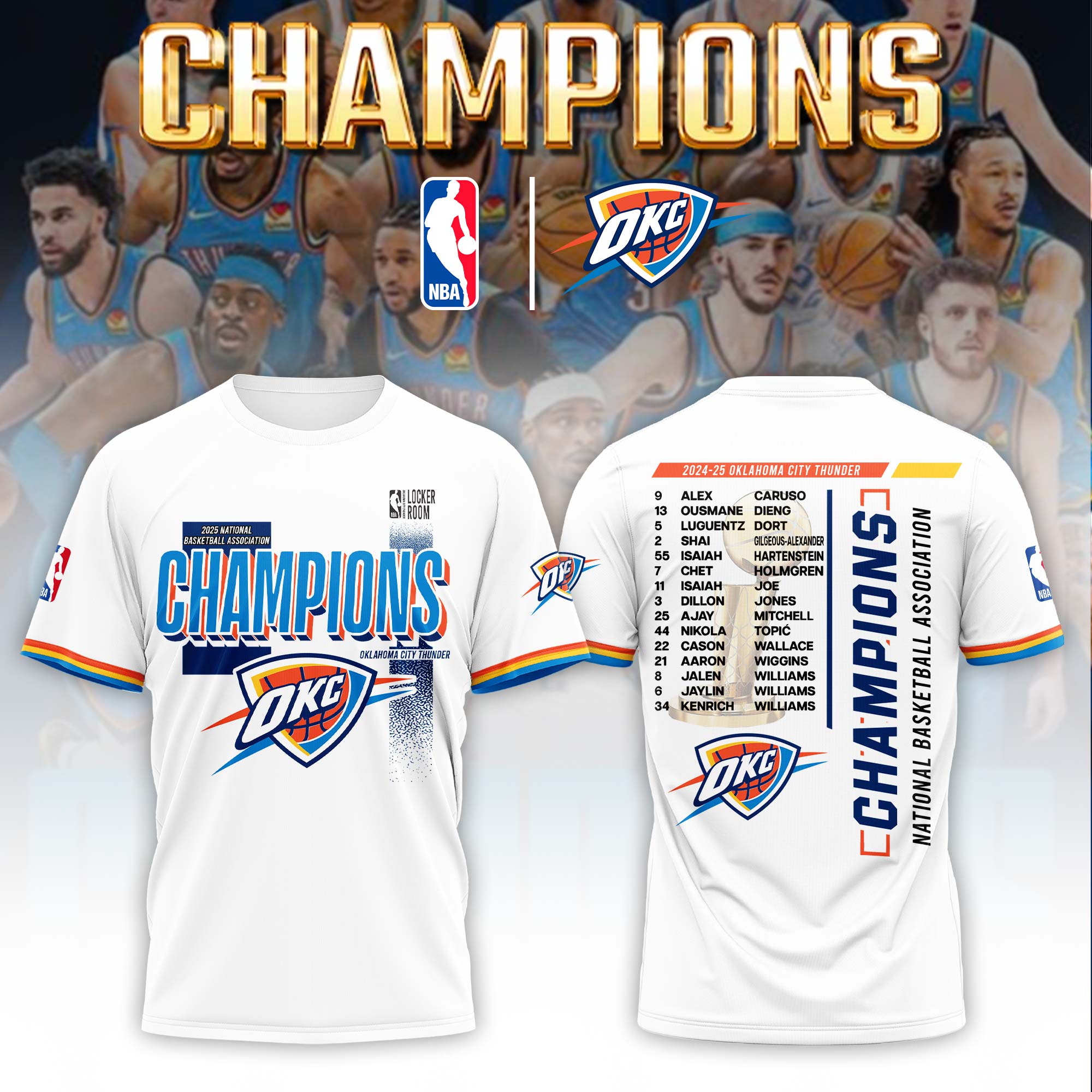 Oklahoma City Thunder 2025 NBA Champions Special Shirt Oklahoma City Thunder 2025 NBA Champions Special Shirt
