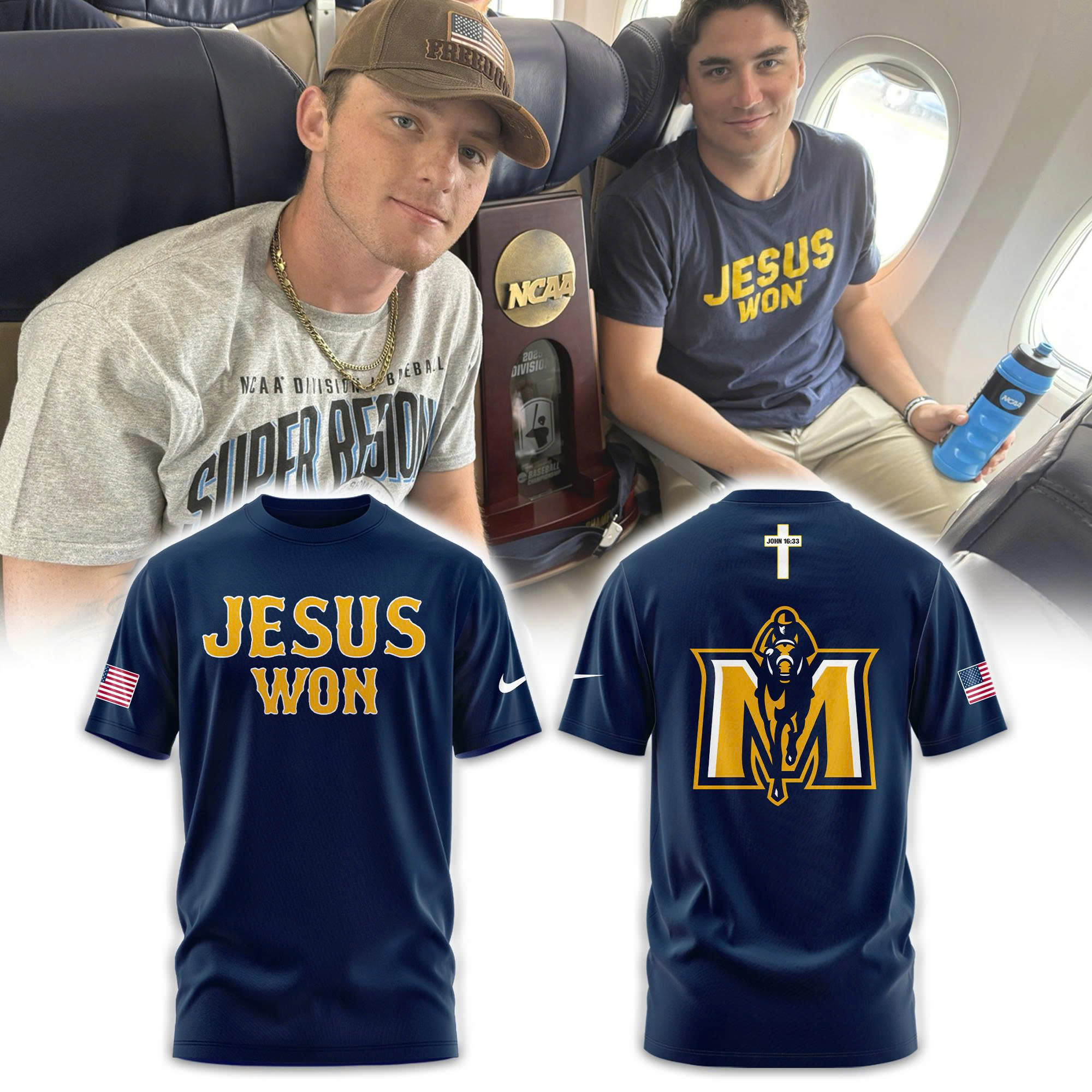 Murray State Baseball x Jesus Won 2025 Special Shirt Murray State Baseball x Jesus Won 2025 Special Shirt