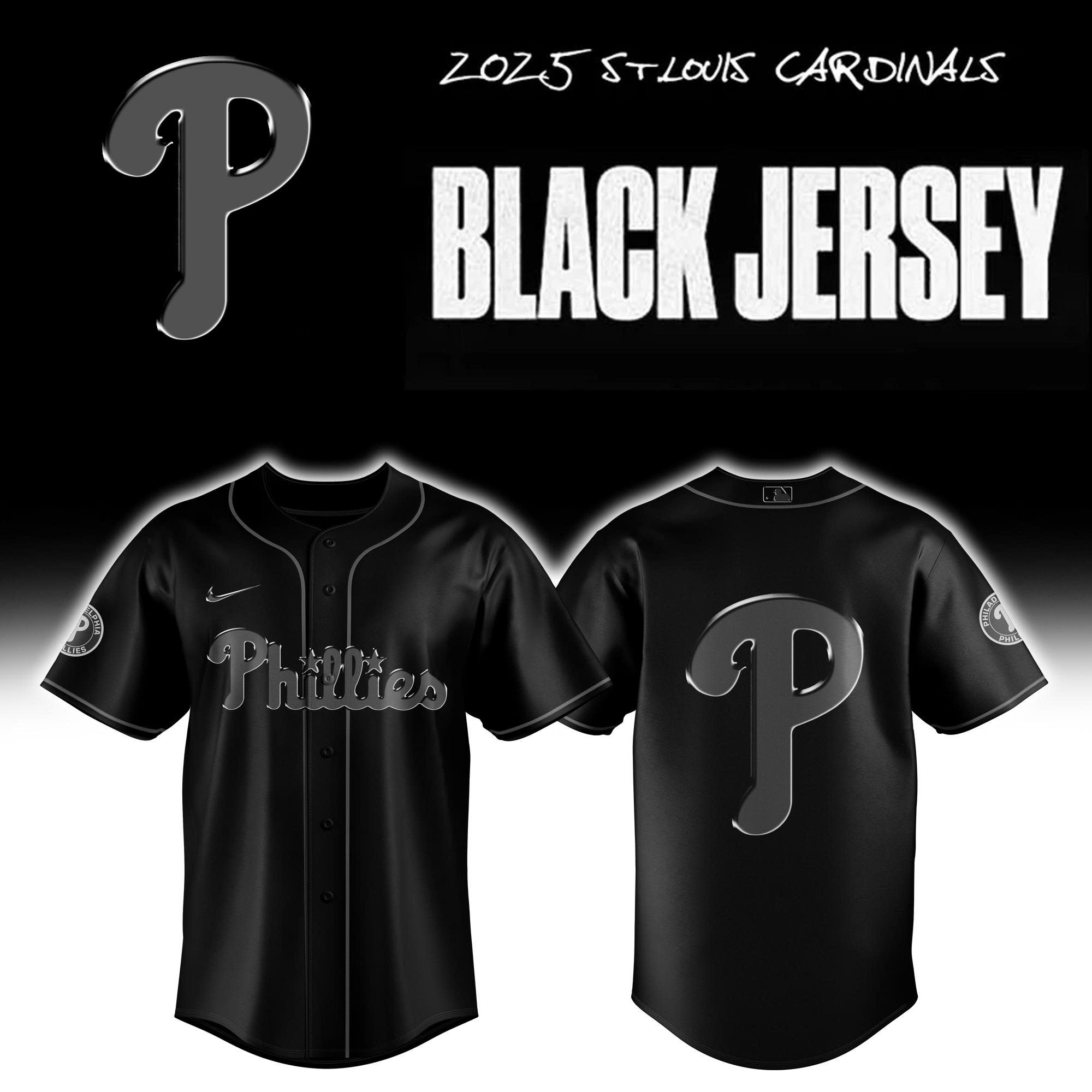 Philadelphia Phillies "Back to Black" Special Baseball Jersey Philadelphia Phillies "Back to Black" Special Baseball Jersey