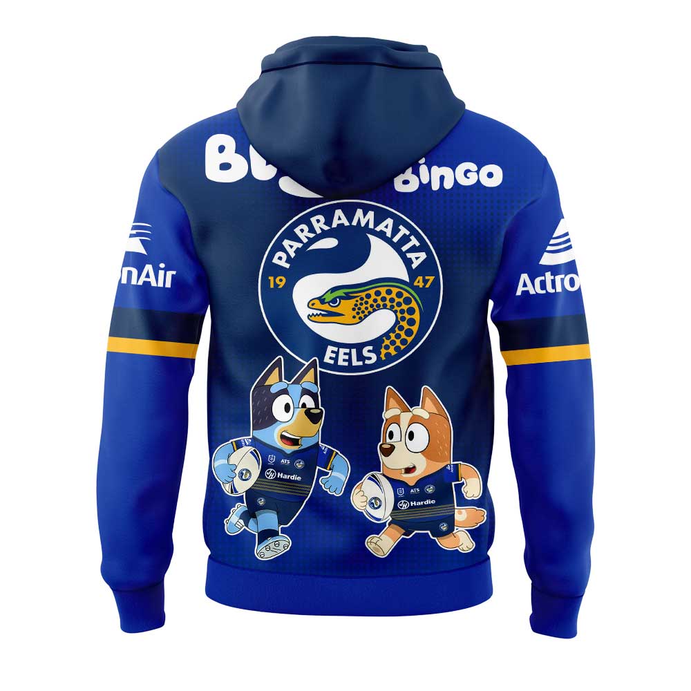 Parramatta Eels NRL x Bluey and Bingo 2025 Hoodie Set Parramatta Eels NRL x Bluey and Bingo 2025 Hoodie Set