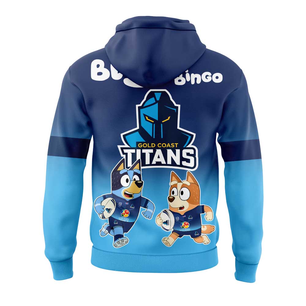 Gold Coast Titans NRL x Bluey and Bingo 2025 Hoodie Set Gold Coast Titans NRL x Bluey and Bingo 2025 Hoodie Set