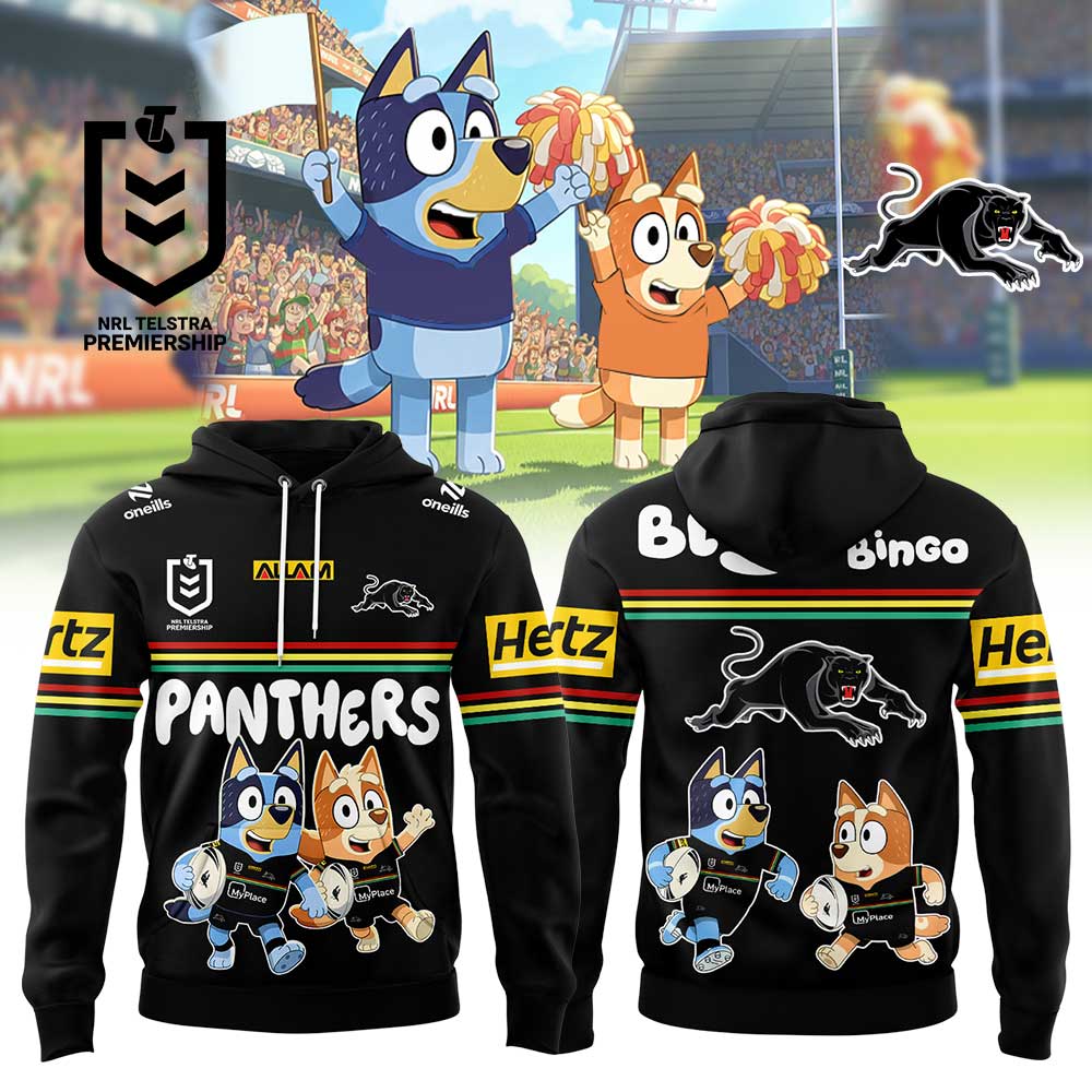 Penrith Panthers NRL x Bluey and Bingo 2025 Hoodie Set Penrith Panthers NRL x Bluey and Bingo 2025 Hoodie Set