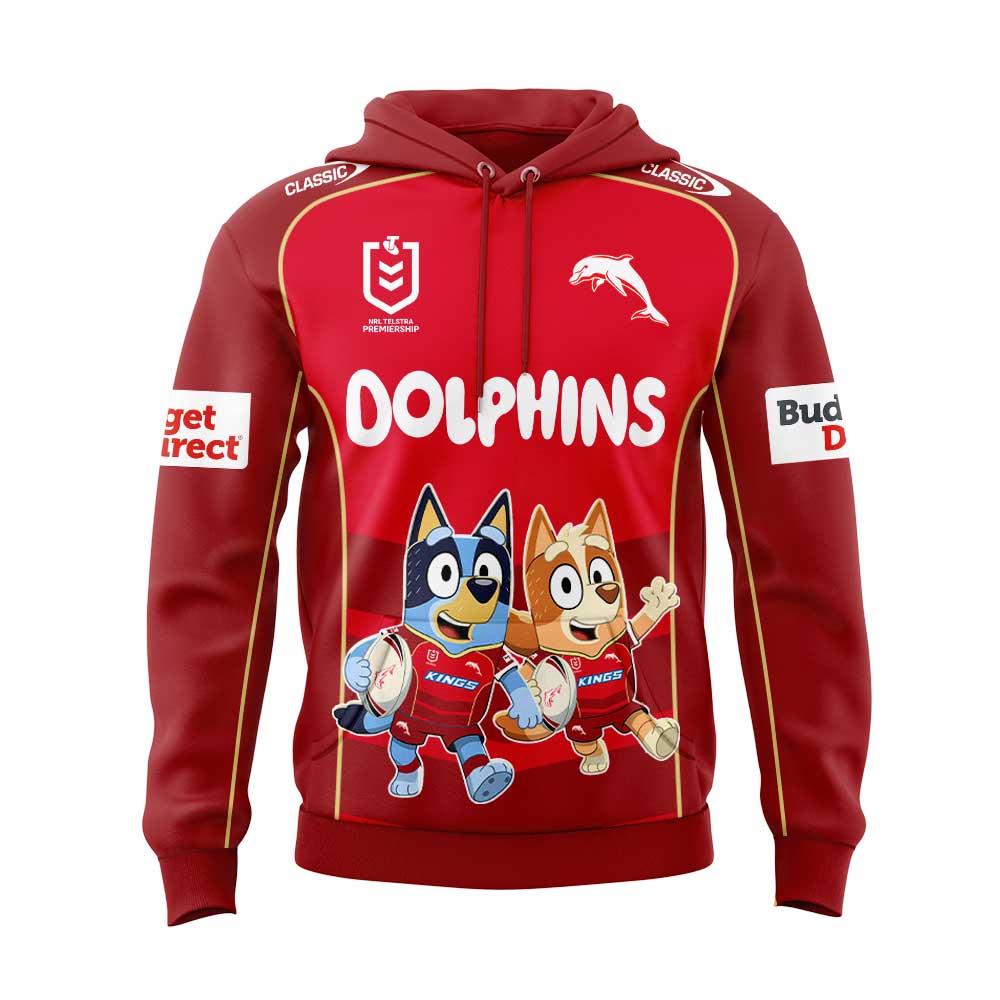 Dolphins NRL x Bluey and Bingo 2025 Hoodie Set Dolphins NRL x Bluey and Bingo 2025 Hoodie Set