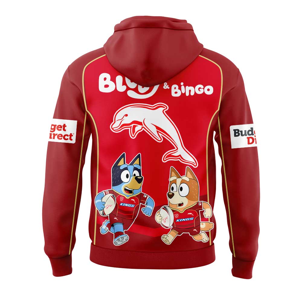 Dolphins NRL x Bluey and Bingo 2025 Hoodie Set Dolphins NRL x Bluey and Bingo 2025 Hoodie Set