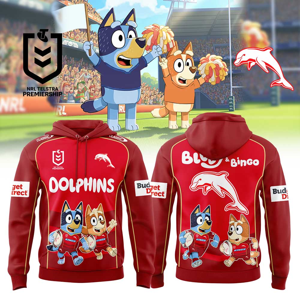 Dolphins NRL x Bluey and Bingo 2025 Hoodie Set Dolphins NRL x Bluey and Bingo 2025 Hoodie Set