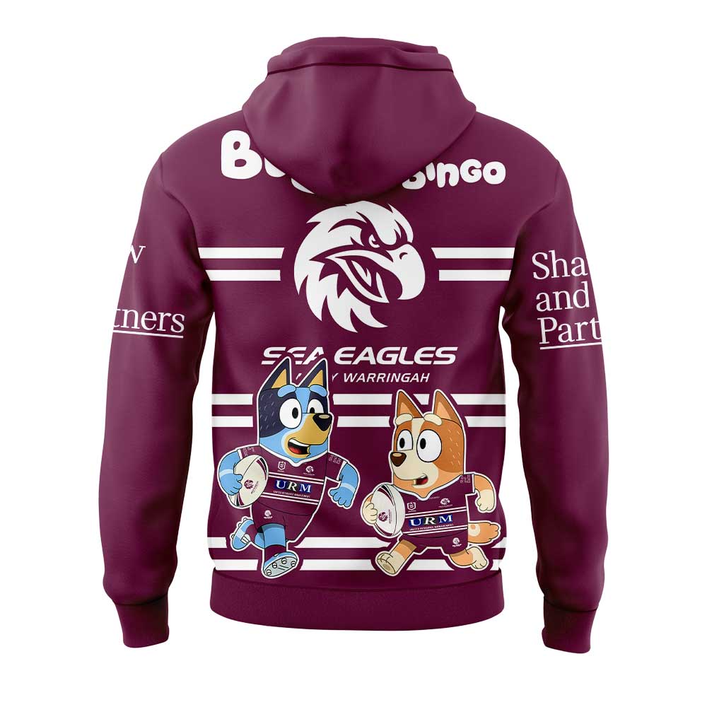 Manly Warringah Sea Eagles NRL x Bluey and Bingo 2025 Hoodie Set Manly Warringah Sea Eagles NRL x Bluey and Bingo 2025 Hoodie Set