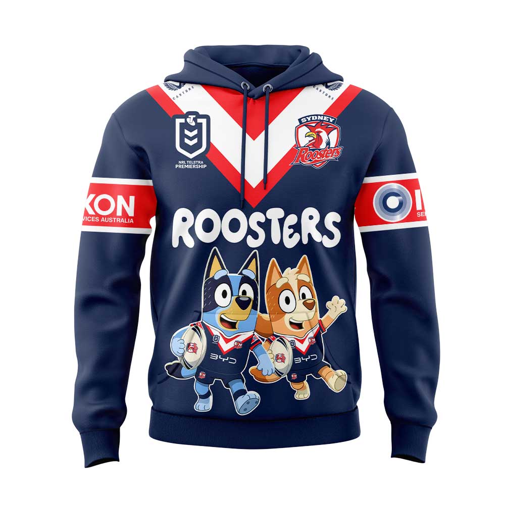 Sydney Roosters NRL x Bluey and Bingo 2025 Hoodie Set Sydney Roosters NRL x Bluey and Bingo 2025 Hoodie Set