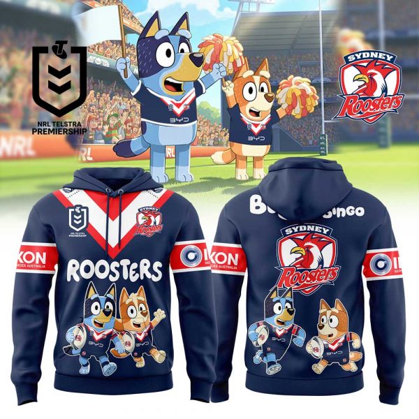 Sydney Roosters NRL x Bluey and Bingo 2025 Hoodie Set