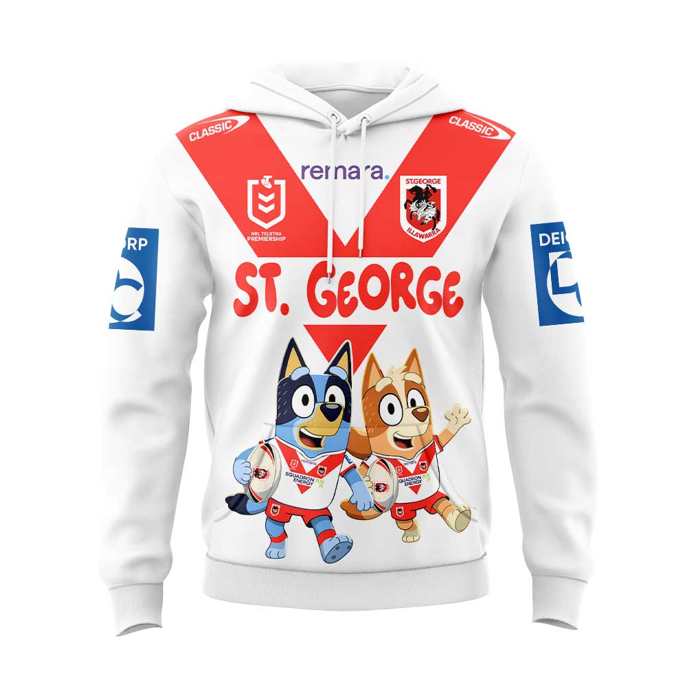 St. George Illawarra Dragons NRL x Bluey and Bingo 2025 Hoodie Set St. George Illawarra Dragons NRL x Bluey and Bingo 2025 Hoodie Set