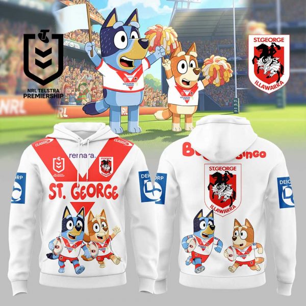St. George Illawarra Dragons NRL x Bluey and Bingo 2025 Hoodie Set