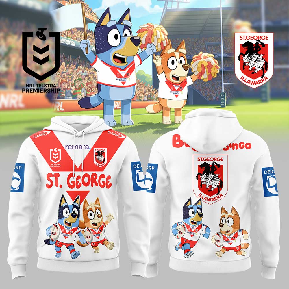 St. George Illawarra Dragons NRL x Bluey and Bingo 2025 Hoodie Set St. George Illawarra Dragons NRL x Bluey and Bingo 2025 Hoodie Set