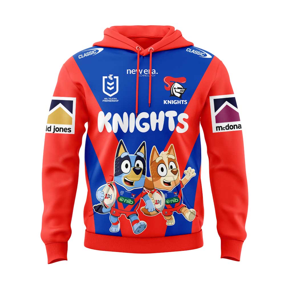 Newcastle Knights NRL x Bluey and Bingo 2025 Hoodie Set Newcastle Knights NRL x Bluey and Bingo 2025 Hoodie Set