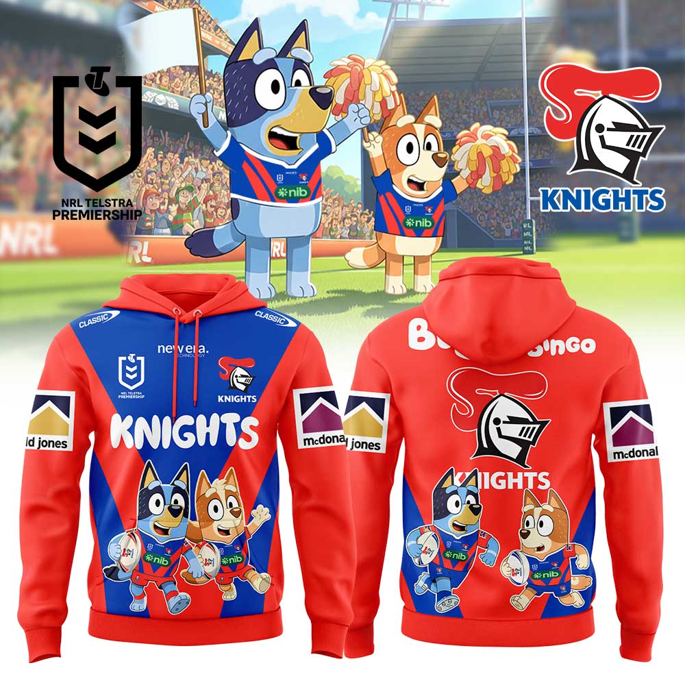 Newcastle Knights NRL x Bluey and Bingo 2025 Hoodie Set Newcastle Knights NRL x Bluey and Bingo 2025 Hoodie Set