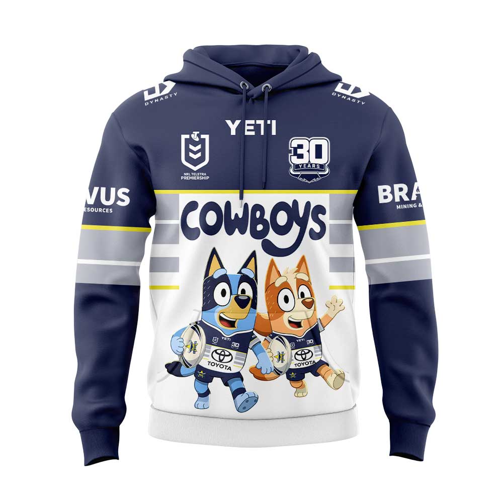 North Queensland Cowboys NRL x Bluey and Bingo 2025 Hoodie Set North Queensland Cowboys NRL x Bluey and Bingo 2025 Hoodie Set