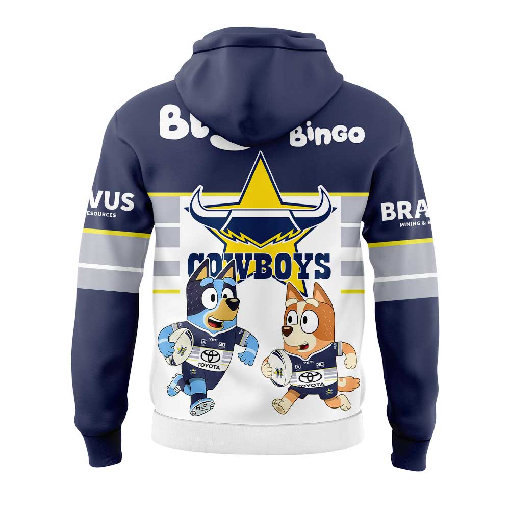 North Queensland Cowboys NRL x Bluey and Bingo 2025 Hoodie Set North Queensland Cowboys NRL x Bluey and Bingo 2025 Hoodie Set