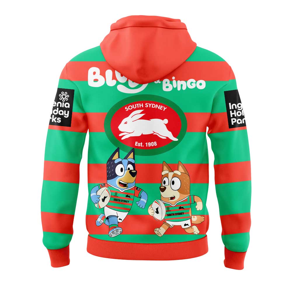 South Sydney Rabbitohs NRL x Bluey and Bingo 2025 Hoodie Set South Sydney Rabbitohs NRL x Bluey and Bingo 2025 Hoodie Set