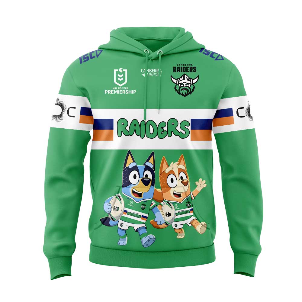 Canberra Raiders NRL x Bluey and Bingo 2025 Hoodie Set Canberra Raiders NRL x Bluey and Bingo 2025 Hoodie Set