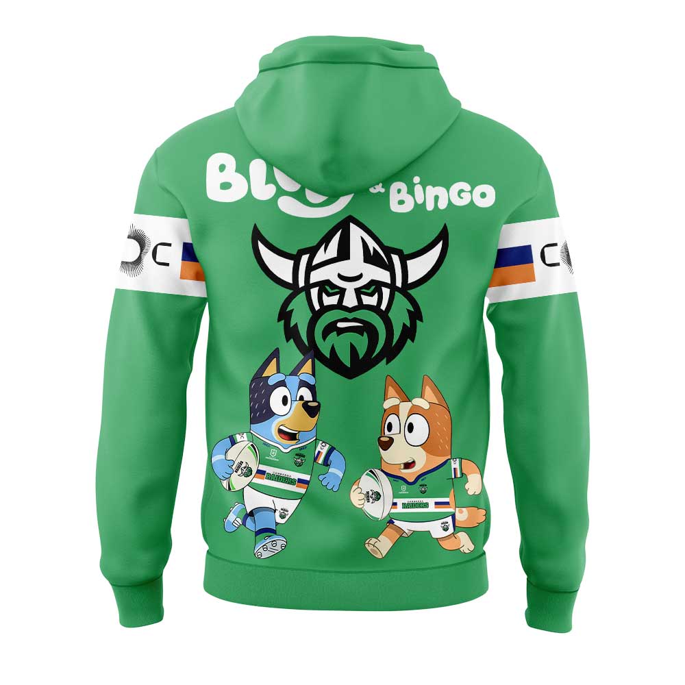 Canberra Raiders NRL x Bluey and Bingo 2025 Hoodie Set Canberra Raiders NRL x Bluey and Bingo 2025 Hoodie Set