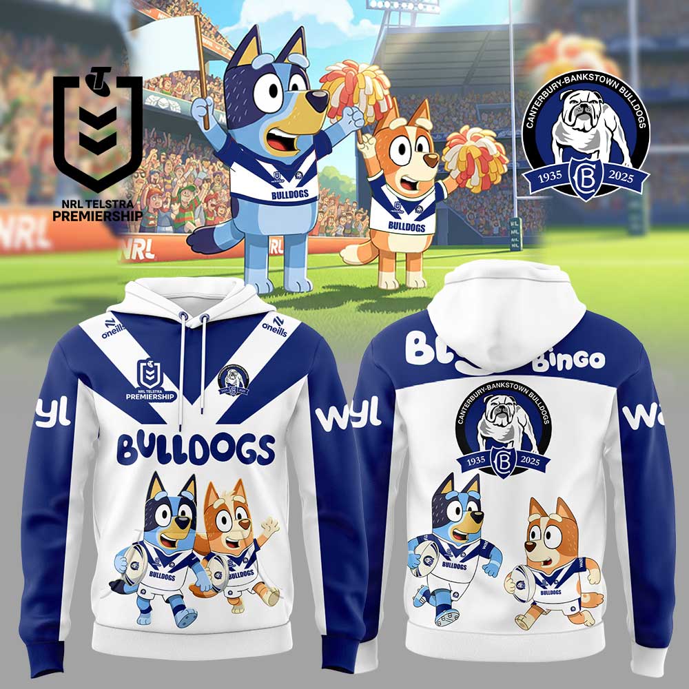 Canterbury Bulldogs NRL x Bluey and Bingo 2025 Hoodie Set Canterbury Bulldogs NRL x Bluey and Bingo 2025 Hoodie Set