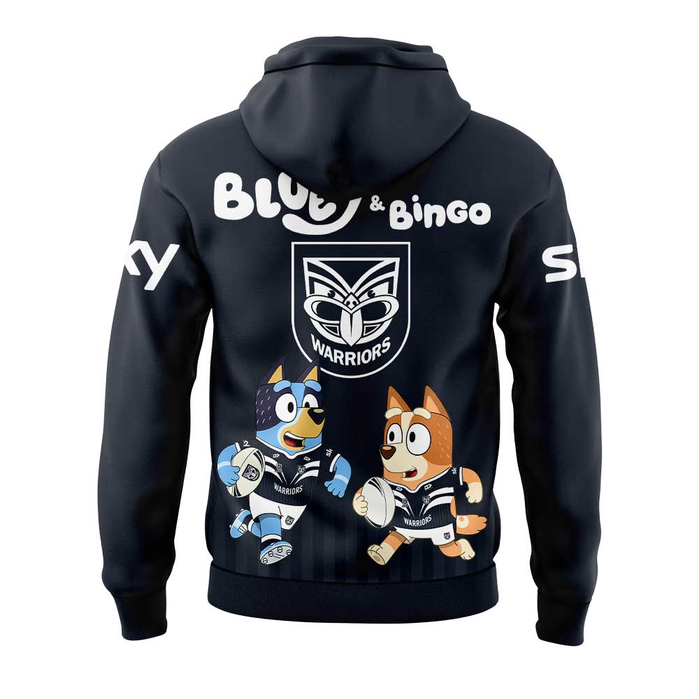 New Zealand Warriors NRL x Bluey and Bingo 2025 Hoodie Set New Zealand Warriors NRL x Bluey and Bingo 2025 Hoodie Set