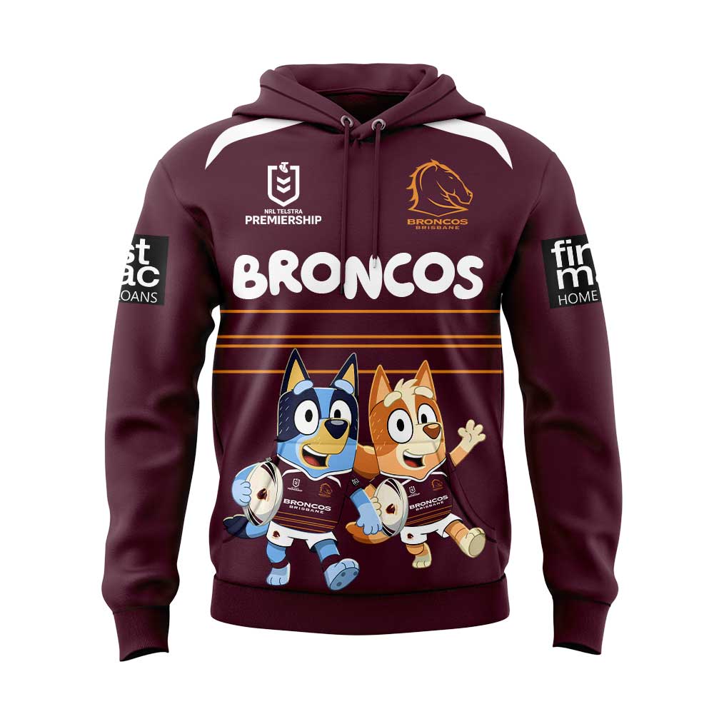 Brisbane Broncos NRL x Bluey and Bingo 2025 Hoodie Set Brisbane Broncos NRL x Bluey and Bingo 2025 Hoodie Set