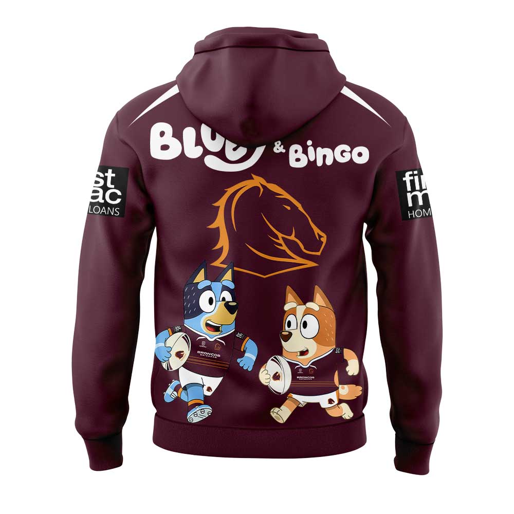 Brisbane Broncos NRL x Bluey and Bingo 2025 Hoodie Set Brisbane Broncos NRL x Bluey and Bingo 2025 Hoodie Set
