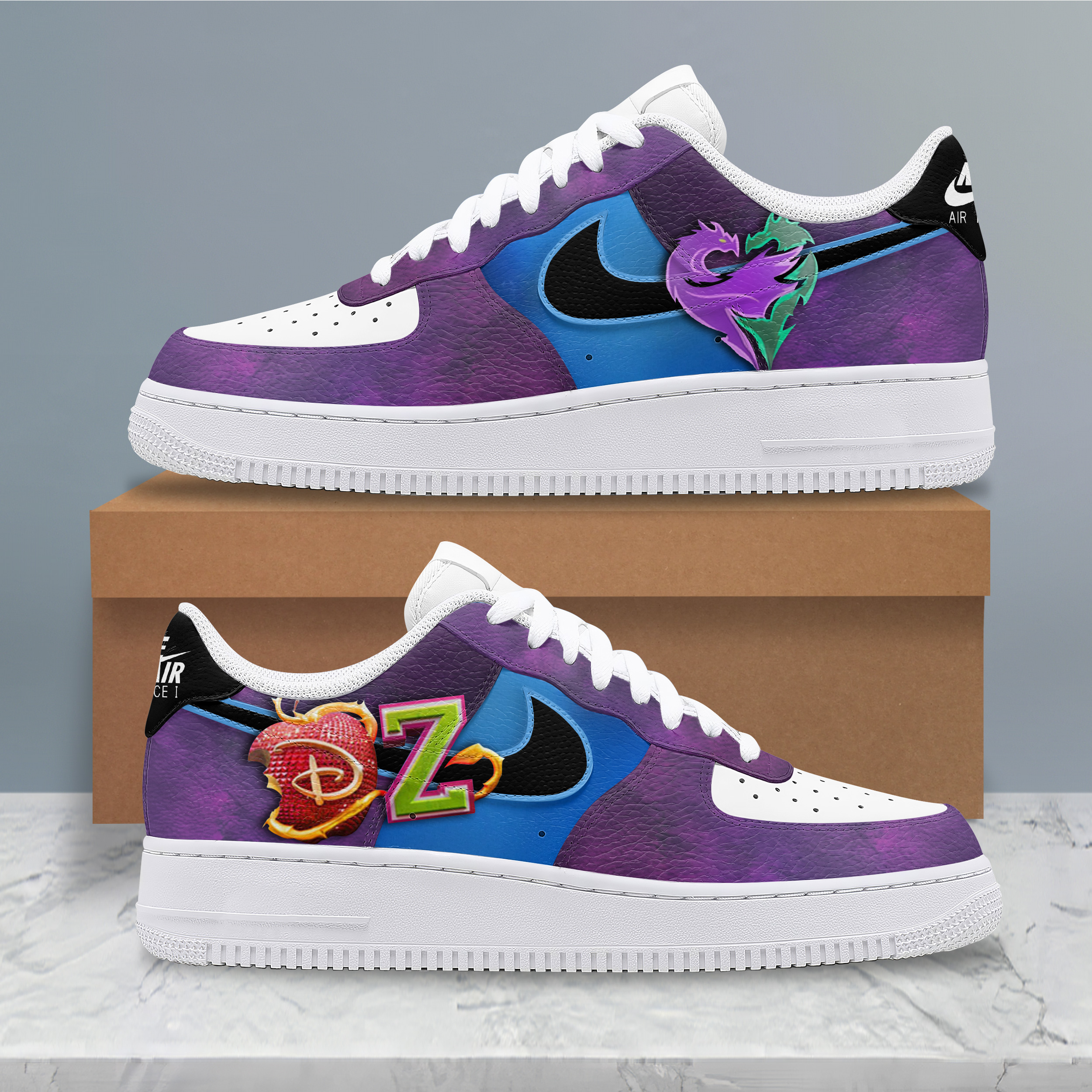 Descendants Zombies World Collide Tour Special Air Force 1 Sneakers Descendants Zombies World Collide Tour Special Air Force 1 Sneakers