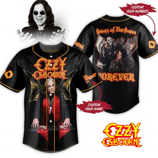 Ozzy Osbourne The Prince Of Darkness Forever Limited Baseball Jersey