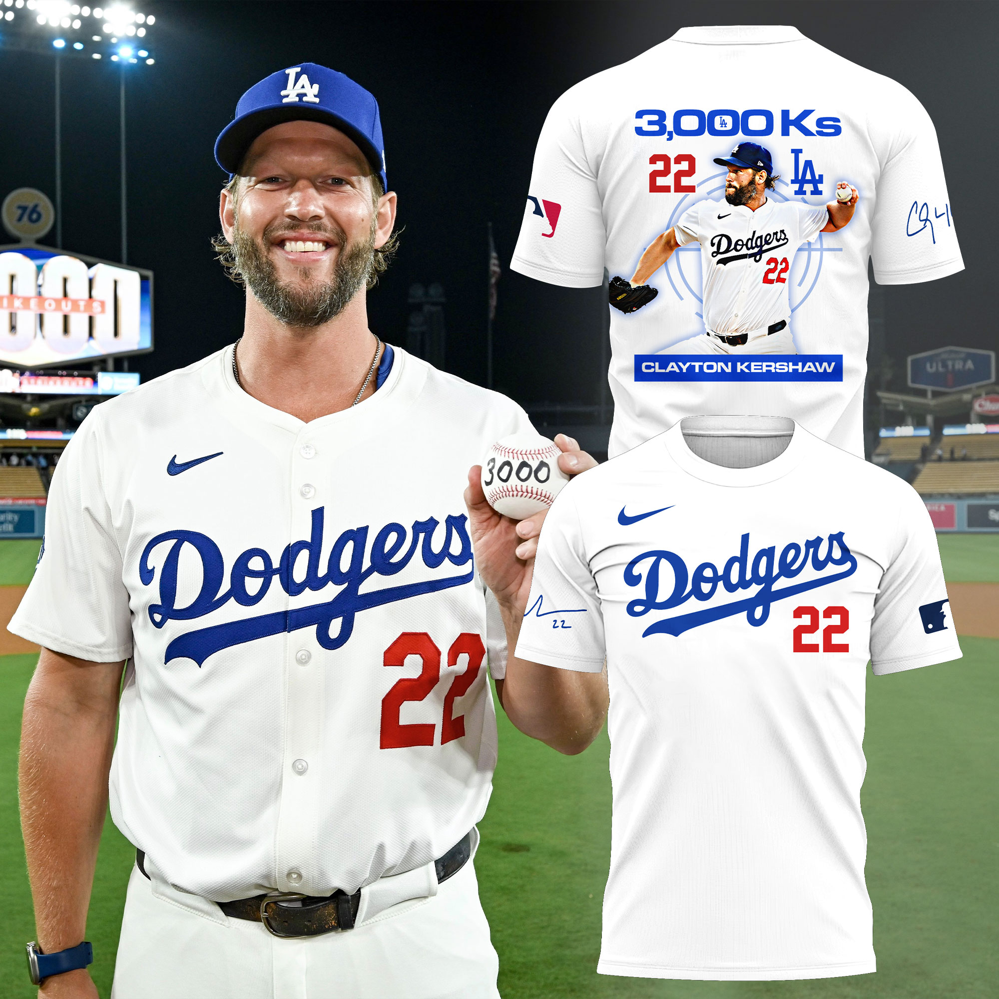 Los Angeles Dodgers x Clayton Kershaw 3000 Strikeouts Special Shirt Los Angeles Dodgers x Clayton Kershaw 3000 Strikeouts Special Shirt