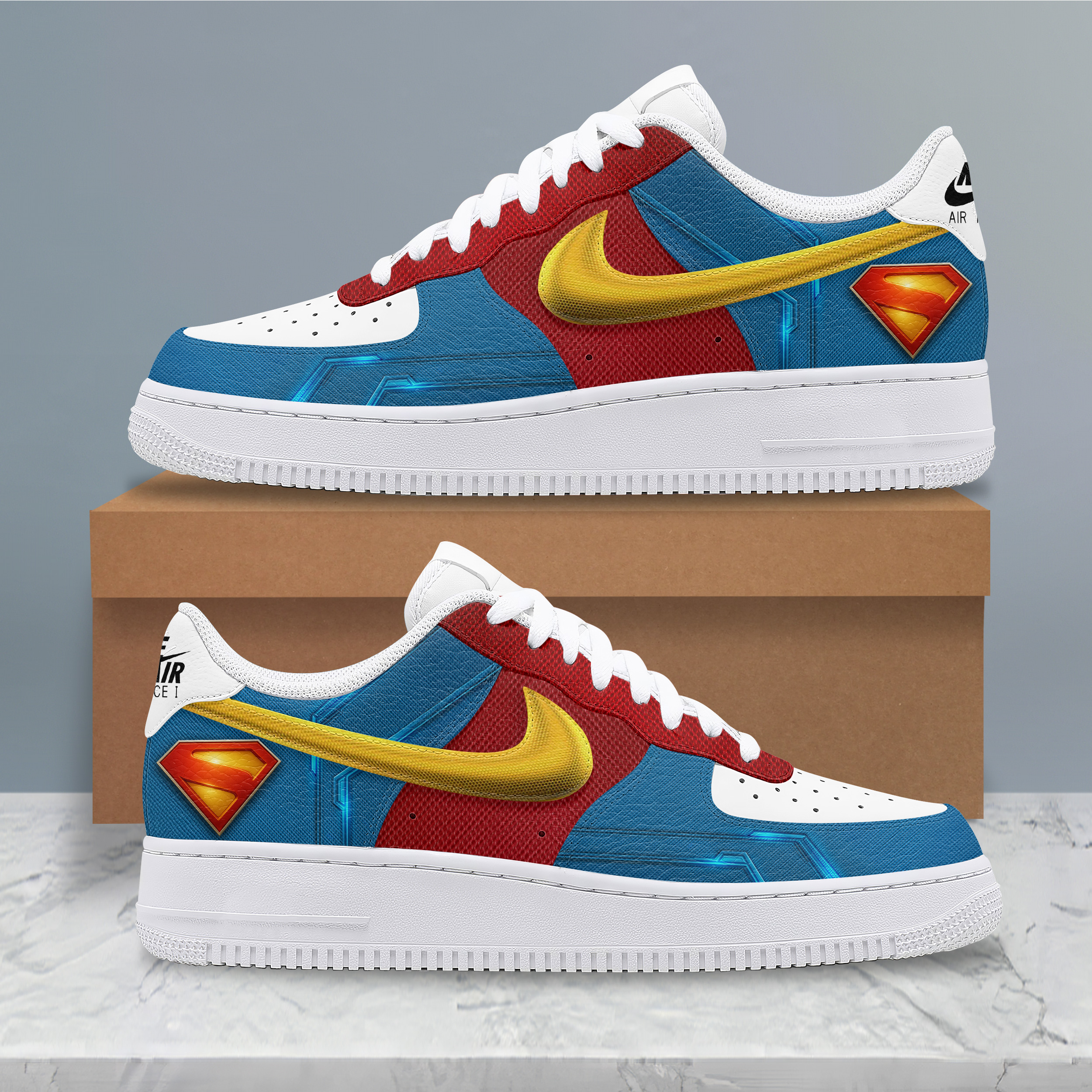 Superman Cosplay Limited Edition Air Force 1 Sneaker Superman Cosplay Limited Edition Air Force 1 Sneaker