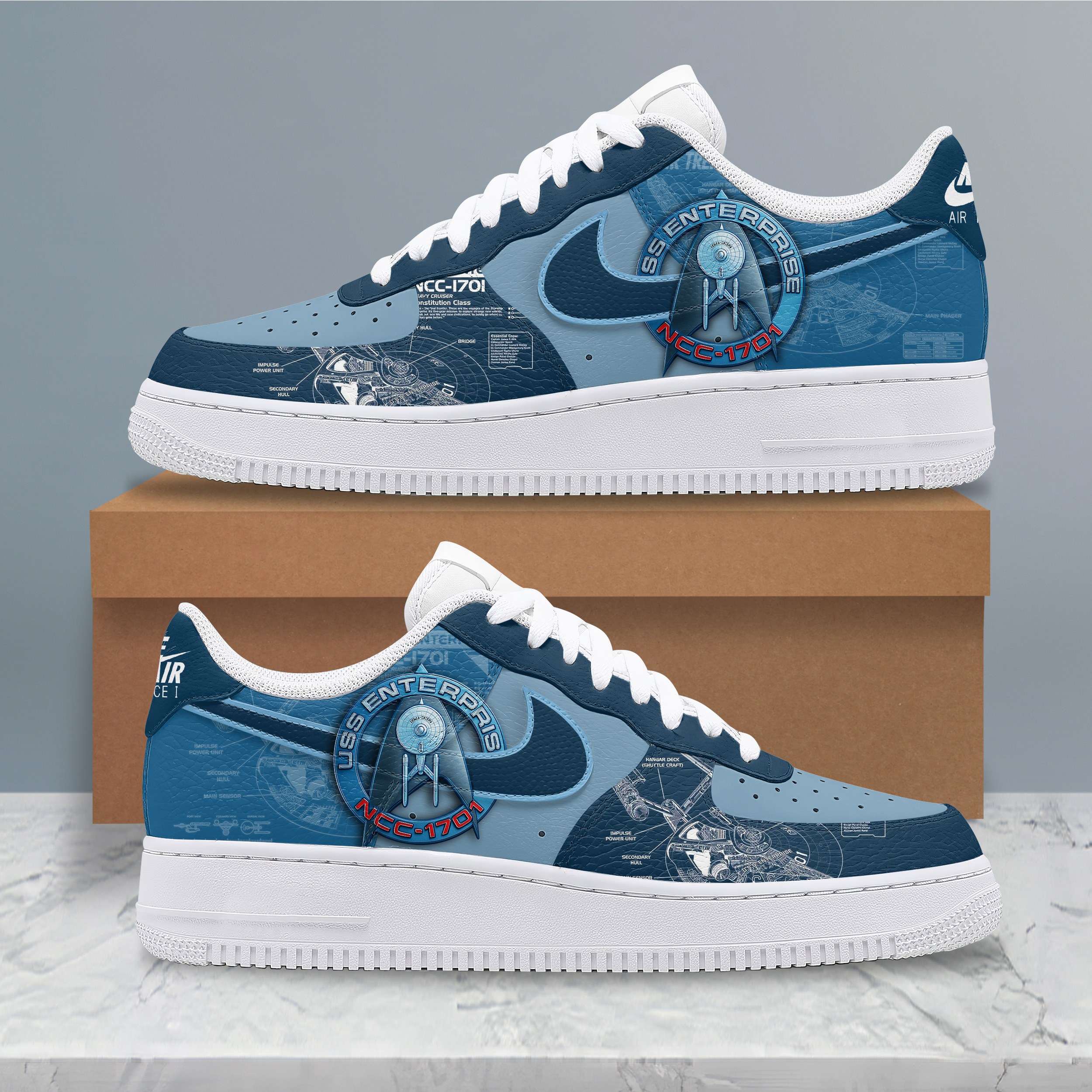 Star Trek USS Enterprise Special Air Force 1 Sneaker Star Trek USS Enterprise Special Air Force 1 Sneaker