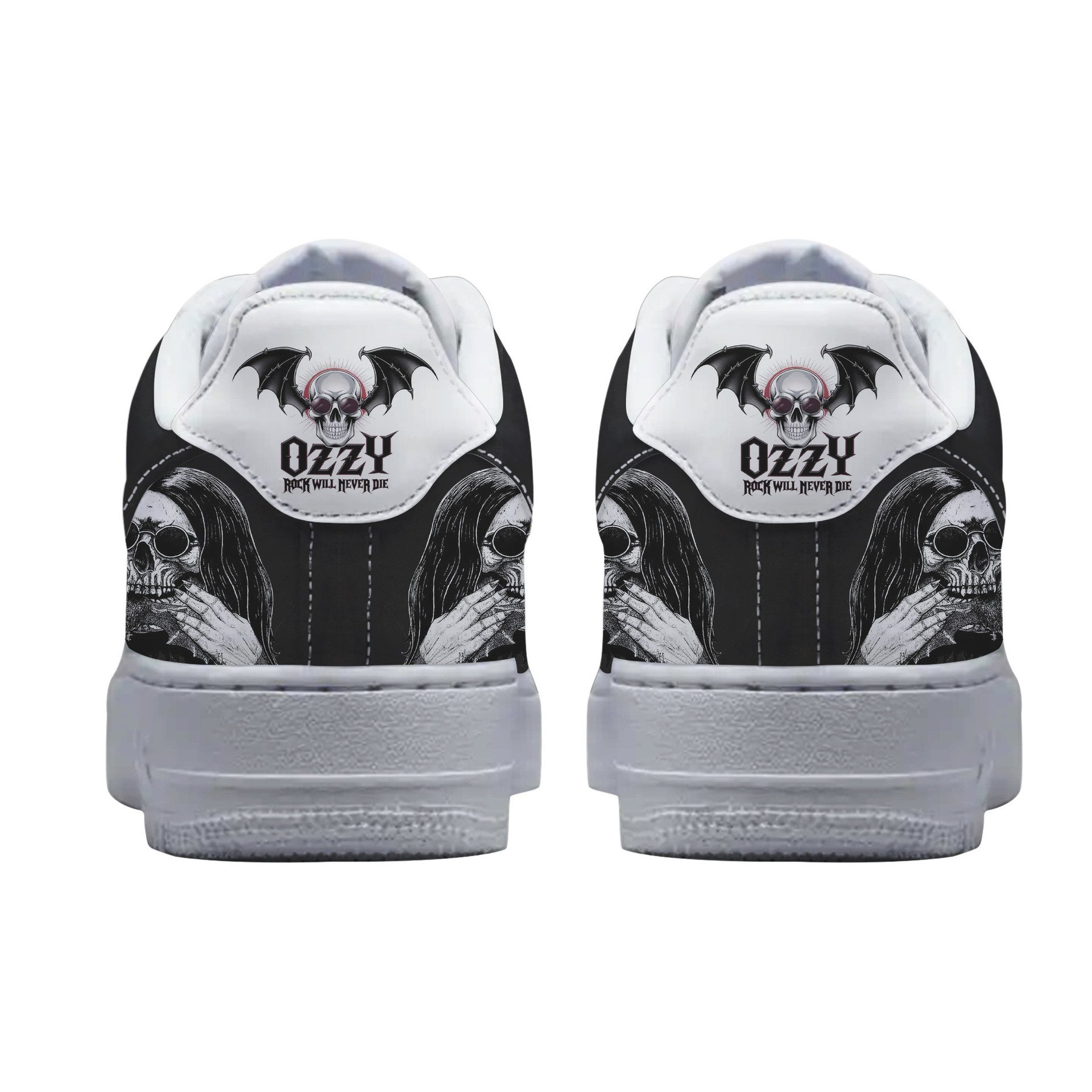 Ozzy Osbourne "Bill Ward" Special Black Air Force 1 Sneakers Ozzy Osbourne "Bill Ward" Special Black Air Force 1 Sneakers