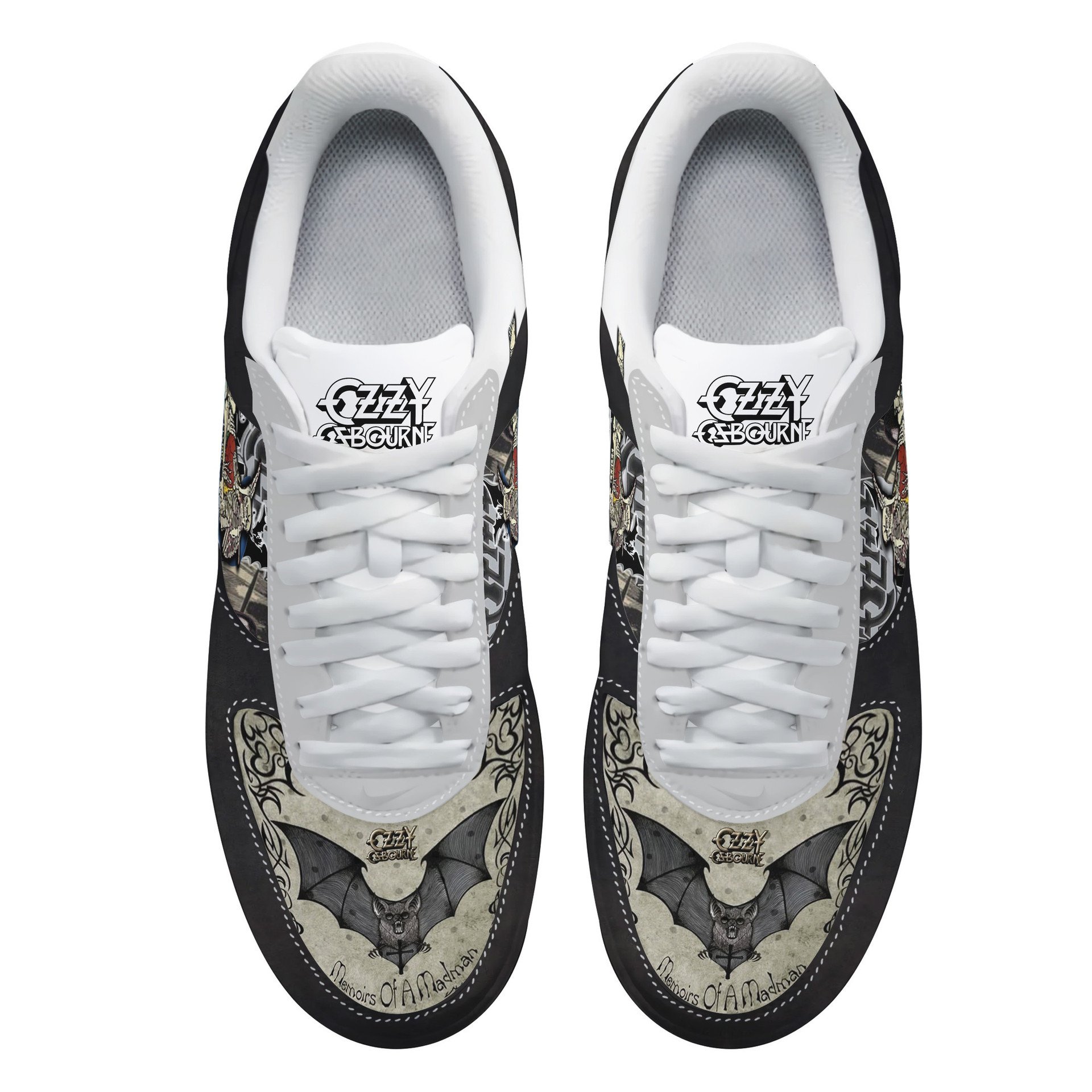 Ozzy Osbourne "Bill Ward" Special Black Air Force 1 Sneakers Ozzy Osbourne "Bill Ward" Special Black Air Force 1 Sneakers