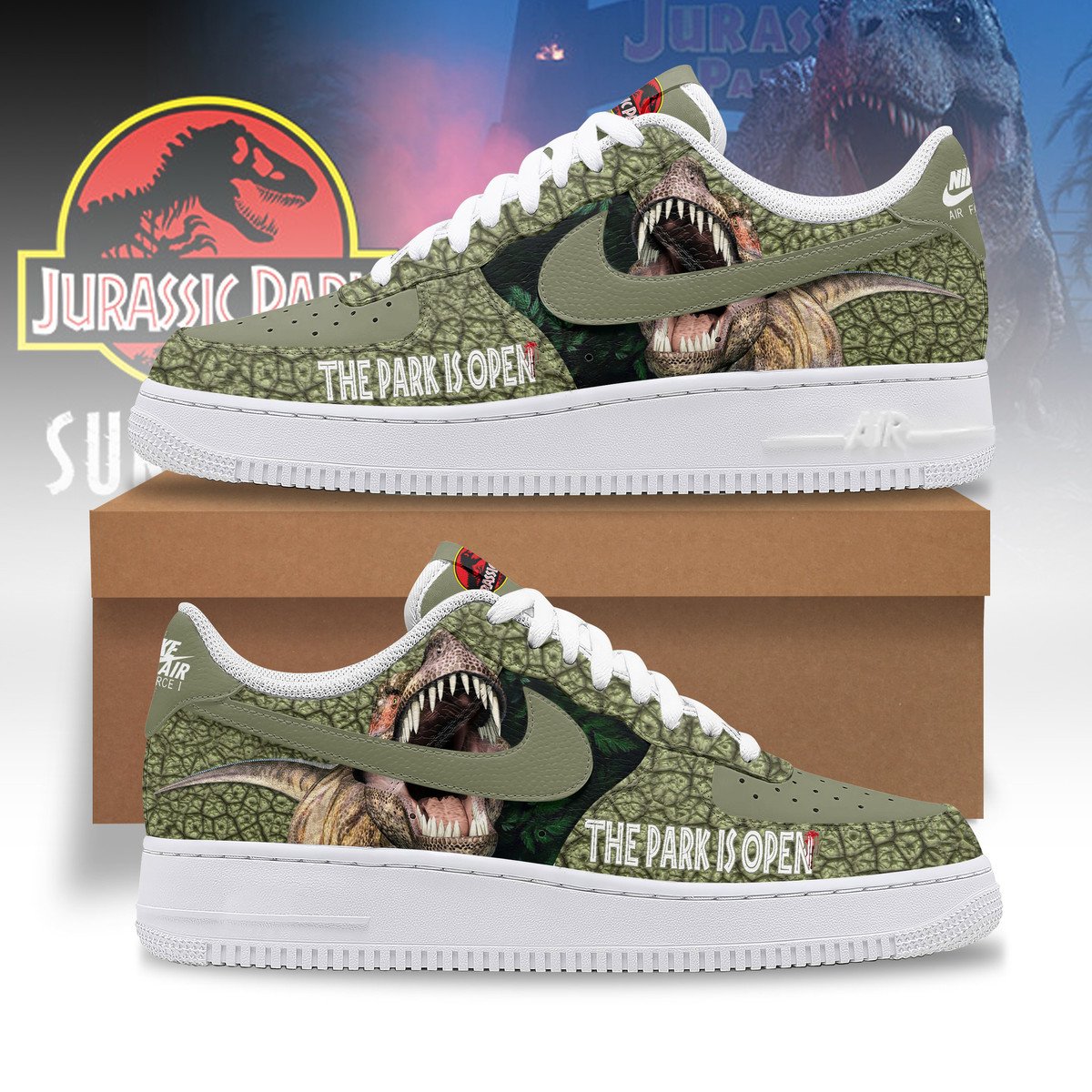 Jurassic Park The Park Is Open Premium Air Force 1 Jurassic Park The Park Is Open Premium Air Force 1