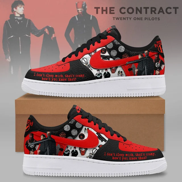Twenty One Pilots "The Contract" Special Air Force 1 Sneaker Twenty One Pilots "The Contract" Special Air Force 1 Sneaker
