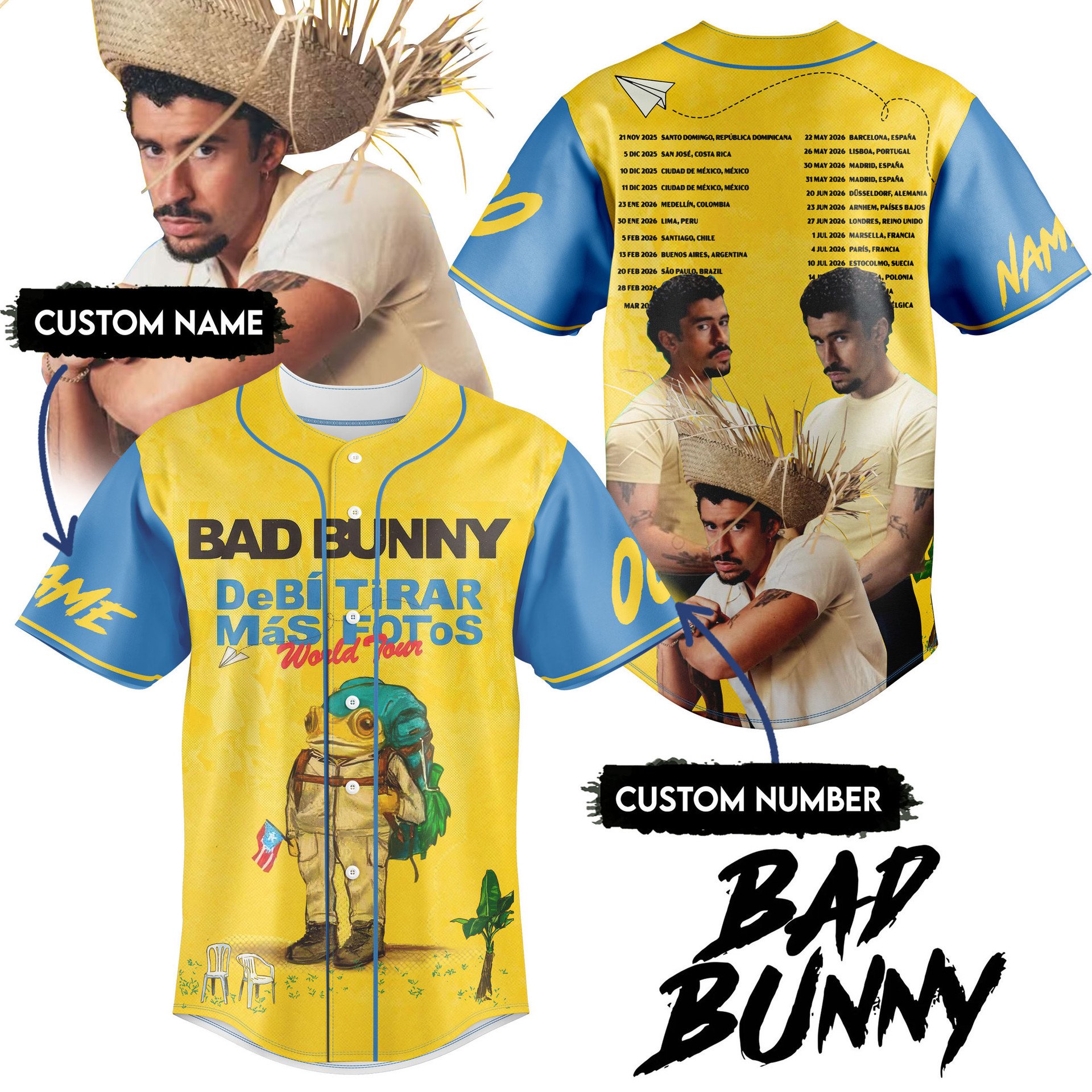 Bad Bunny Baseball Jersey Bad Bunny Baseball Jersey