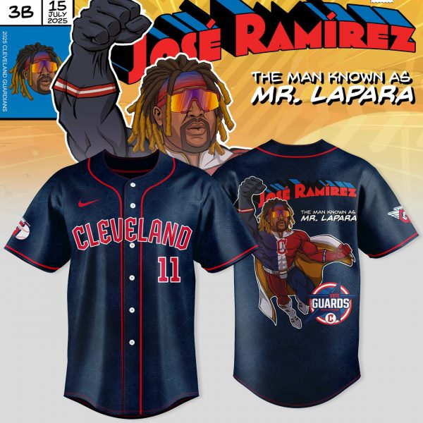 Cleveland Guardians x Guardian Power: All-Star Edition "Mr. Lapara" Special Black Baseball Jersey