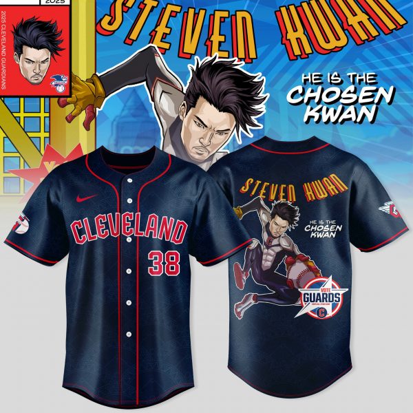 Cleveland Guardians x Guardian Power: All-Star Edition "Steven Kwan" Special Black Baseball Jersey