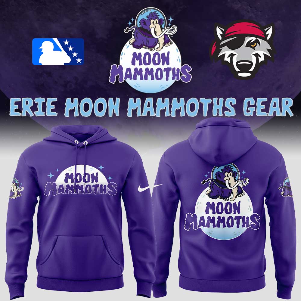 Limited Edition Erie Moon Mammoths Uniform Purple Hoodie Limited Edition Erie Moon Mammoths Uniform Purple Hoodie