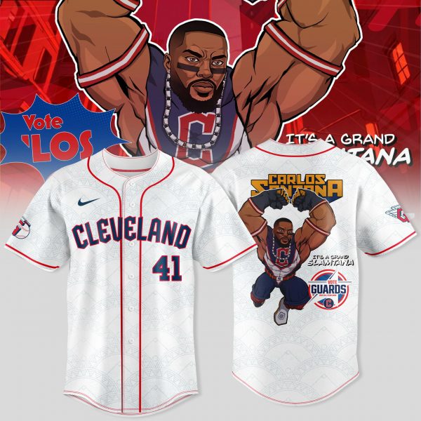 Cleveland Guardians x Guardian Power: All-Star Edition "Carlos Santana" Special White Baseball Jersey