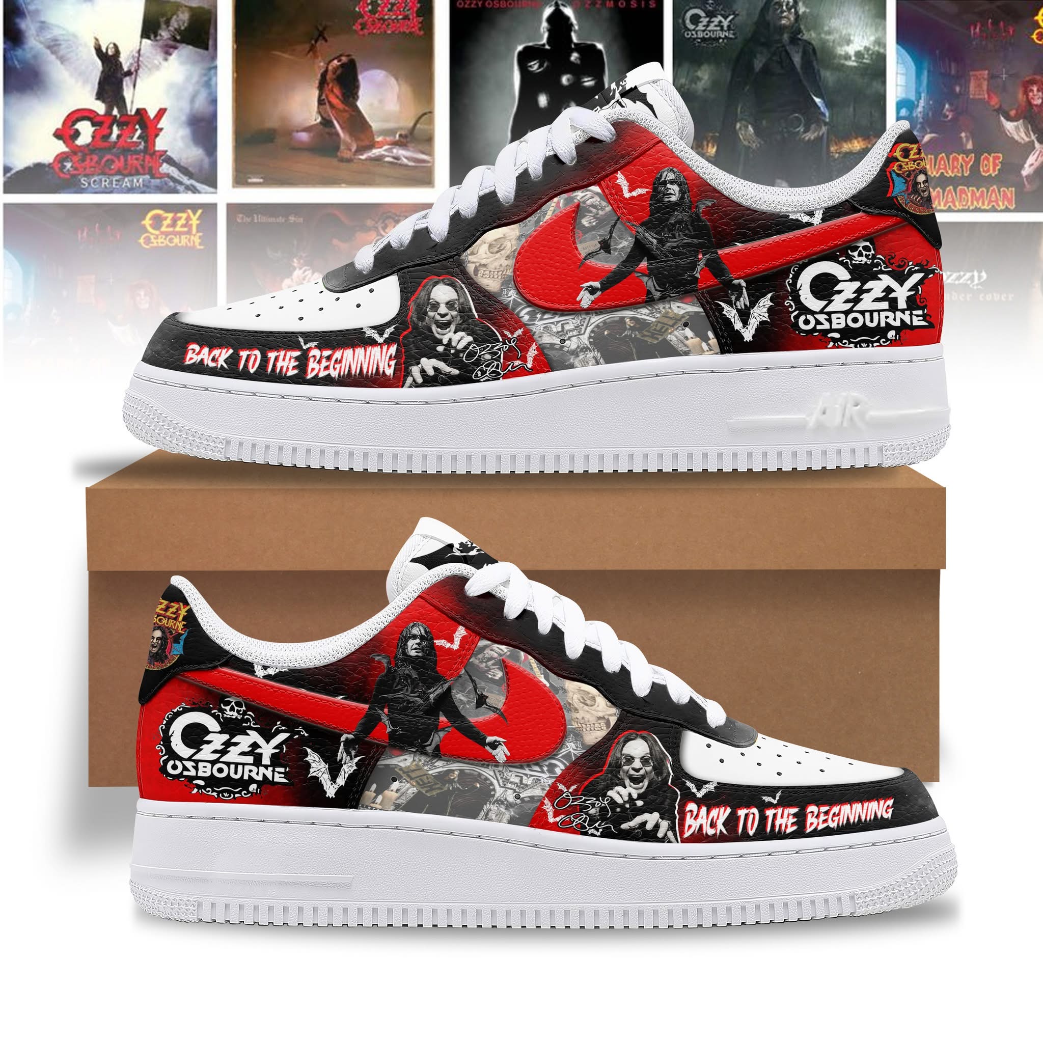 Ozzy Osbourne "Back to the Beginning" Air Force 1 Sneakers Ozzy Osbourne "Back to the Beginning" Air Force 1 Sneakers